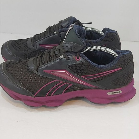 REEBOK | Women's RunTone Running Shoes Grey Purple Size 6 - Picture 3 of 8